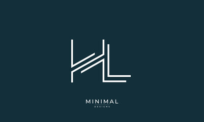 Alphabet letter icon logo HL
