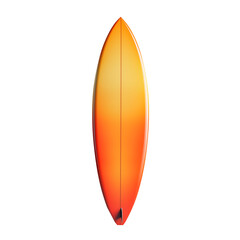 Vibrant gradient surfboard with orange and yellow design, perfect for summer surfing and beach sports.