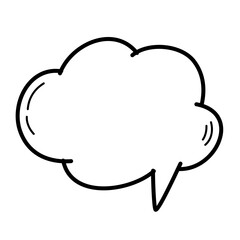 Comic Speech Bubble Lines Style Vector 