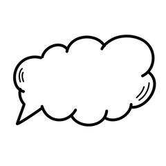 Comic Speech Bubble Lines Style Vector 
