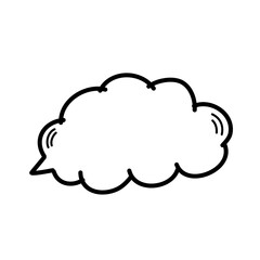 Comic Speech Bubble Lines Style Vector 