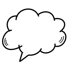 Comic Speech Bubble Lines Style Vector 