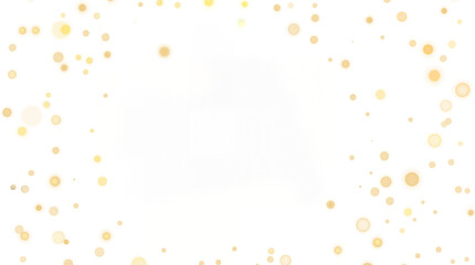 Golden Bokeh Lights Overlay on Transparent Background, PNG. Festive, Christmas, Holiday, Sparkle, Glitter Texture. Cut Out.