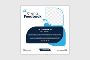 Modern simple Client testimonial feedback design