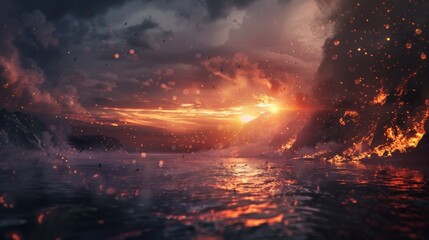 Obraz premium Dynamic cinematic opener featuring dramatic transitions and atmospheric visuals