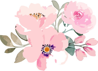 bouquet watercolor floral 