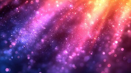 Obraz premium Abstract vibrant colorful nebula background with glowing particles.