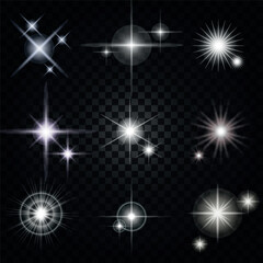 mega pack of silver sparkling element background with blur effect