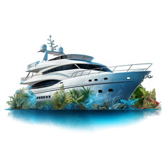 luxury yacht in the sea