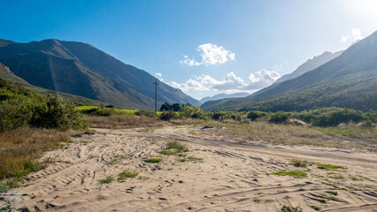 A valley in the mountains of Western Cape, South Africa.