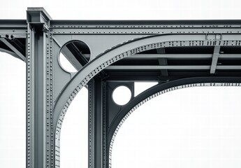 Naklejka premium A large metal structure with a lot of detail, including a lot of rivets
