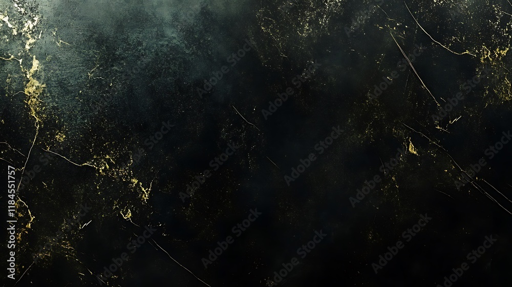 Poster dark marble background with gold veins for textured design