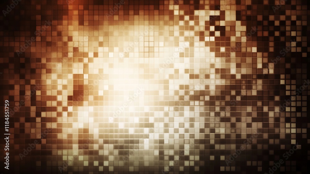 Aufkleber abstract pixelated brown background for tech design