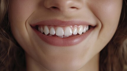 Obraz premium Bright smile showcasing healthy teeth with natural beauty in a cheerful expression