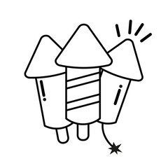 image of festive fireworks in a simple style