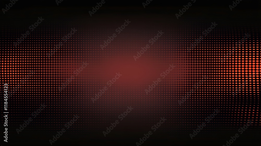 Poster Red grid light effect on dark background