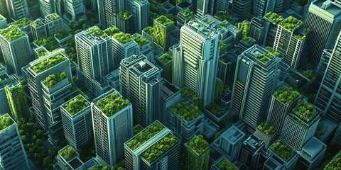 Futuristic Green Tech Investment: AI-Generated Abstract Background for World Environment Day. Eco-friendly 32K Design Showcasing Smart Cities and Low-Carbon Solutions. High-Resolution Visuals for Sust