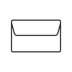 Clean and simple black outline icon of an envelope