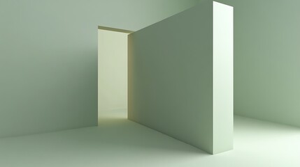 Abstract Green Room Minimalist Architectural Design