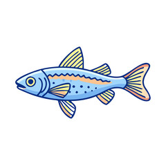 celestial pearl danio fish vector icon, aquarium fish vector illustration - simple illustration of celestial pearl danio fish perfect for logos, and aquarium fish-themed designs.