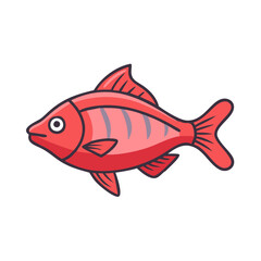 cherry barb fish vector icon, aquarium fish vector illustration - simple illustration of cherry barb fish perfect for logos, and aquarium fish-themed designs.