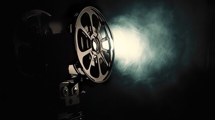 Obraz premium film projector on a dark background