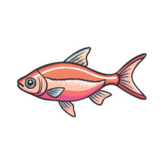 congo tetra fish vector icon, aquarium fish vector illustration - simple illustration of congo tetra fish perfect for logos, and aquarium fish-themed designs.