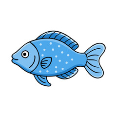 dwarf cichlid fish vector icon, aquarium fish vector illustration - simple illustration of dwarf cichlid fish perfect for logos, and aquarium fish-themed designs.