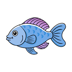dwarf cichlid fish vector icon, aquarium fish vector illustration - simple illustration of dwarf cichlid fish perfect for logos, and aquarium fish-themed designs.
