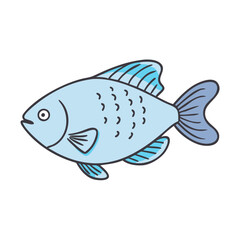 gourami fish vector icon, aquarium fish vector illustration - simple illustration of gourami fish perfect for logos, and aquarium fish-themed designs.