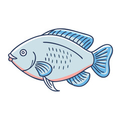 gourami fish vector icon, aquarium fish vector illustration - simple illustration of gourami fish perfect for logos, and aquarium fish-themed designs.