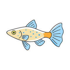molly fish vector icon, aquarium fish vector illustration - simple illustration of molly fish perfect for logos, and aquarium fish-themed designs.
