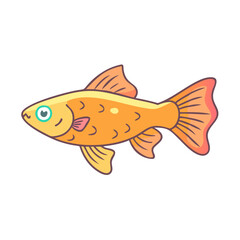 molly fish vector icon, aquarium fish vector illustration - simple illustration of molly fish perfect for logos, and aquarium fish-themed designs.