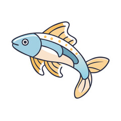 otocinclus fish vector icon, aquarium fish vector illustration - simple illustration of otocinclus fish perfect for logos, and aquarium fish-themed designs.
