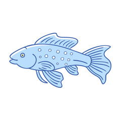 plecostomus fish vector icon, aquarium fish vector illustration - simple illustration of plecostomus fish perfect for logos, and aquarium fish-themed designs.