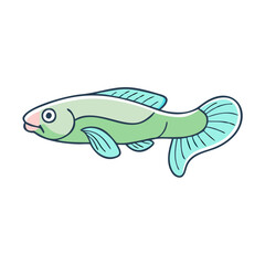 siamese algae eater fish vector icon, aquarium fish vector illustration - simple illustration of siamese algae eater fish perfect for logos, and aquarium fish-themed designs.