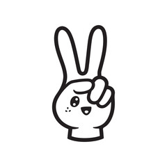 cartoon hand silhouette vector art illustration design 