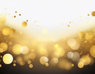 gold colored bokeh lights white background vibrant blur light effect abstract blurred overlay template graphic template  illustration