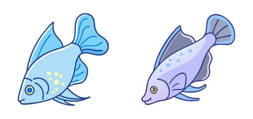 platy fish vector icon, aquarium fish vector illustration - simple illustration of platy fish perfect for logos, and aquarium fish-themed designs.