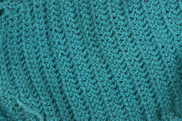 Close-up of knitted wool texture