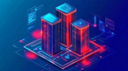 Automation and computer networking in modern architecture.