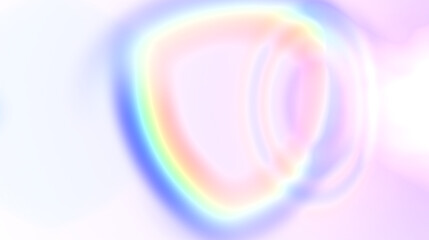Holographic rainbow light refraction texture overlay on a transparent PNG backdrop. Organic prismatic glow. Background with copy space