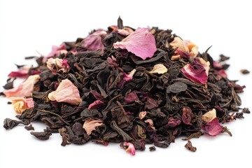 Rose and hibiscus tea blend, aromatic and soothing for a peaceful mind