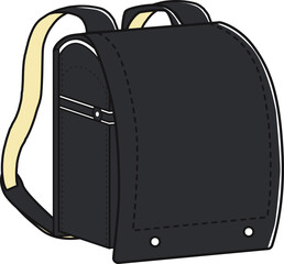 ランドセルのイラスト 黒