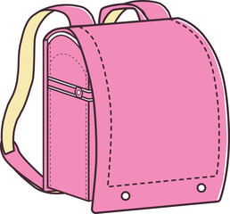 ランドセルのイラスト ピンク