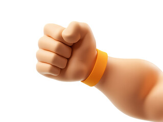 Closeup, hand showcasing a fashionable wristband, blend of style and comfort.