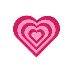 pink heart isolated on white background