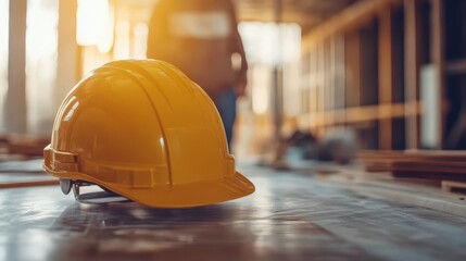 Architect discussing interior decoration with a builder, meeting about the project or repair of a new apartment, planning with precision, banner background.