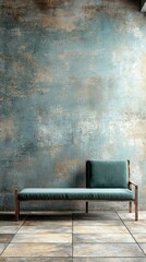 Rustic Modern Lounge Area with Textured Wall