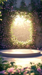 Floral Garden Display Podium